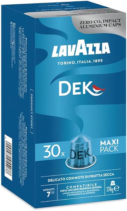 Lavazza Decaffeinato 30 Capsules - EuroCoffee