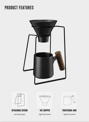DHPO Stainless Steel Stand Pour Over Coffee Set - EuroCoffee