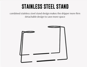 DHPO Stainless Steel Stand Pour Over Coffee Set - EuroCoffee