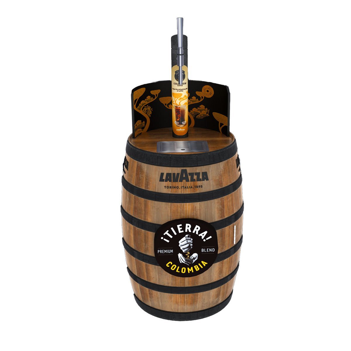 Lavazza Nitro Brew System including wooden barrel - EuroCoffee