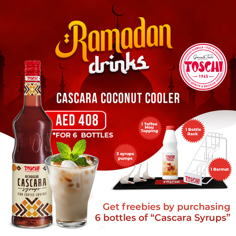Ramadan Drinks Cascara Syrup 1 Liter X 6 with Freebies