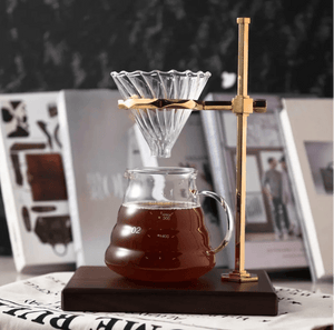 IvyKin Adjustable Angle Coffee Dripper Stand – Copper & Walnut Wood – LM-4-003 - EuroCoffee