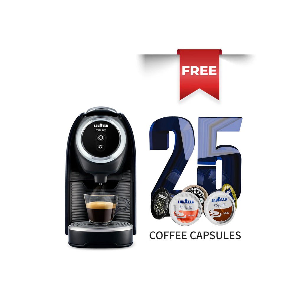 Lavazza Classy Mini Espresso Machine Bundle with 25 Free Capsules