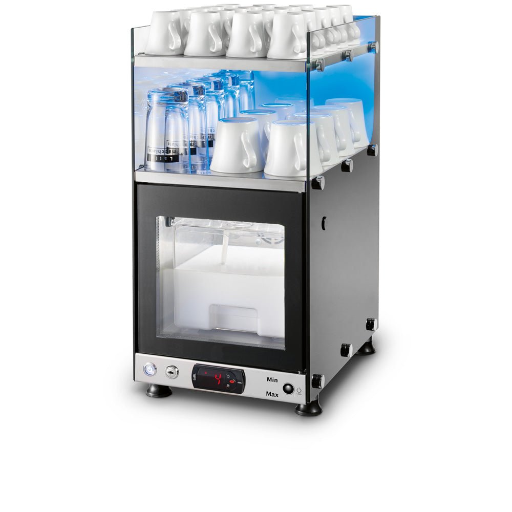 Vitrifrigo Glass Fridge + Cup Warmer - EuroCoffee