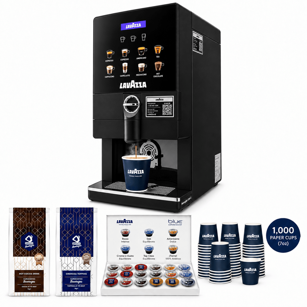 Lavazza LB 2600 Mini Vending Machine Bundle | 8 Drink Options | Office Coffee Solution - EuroCoffee