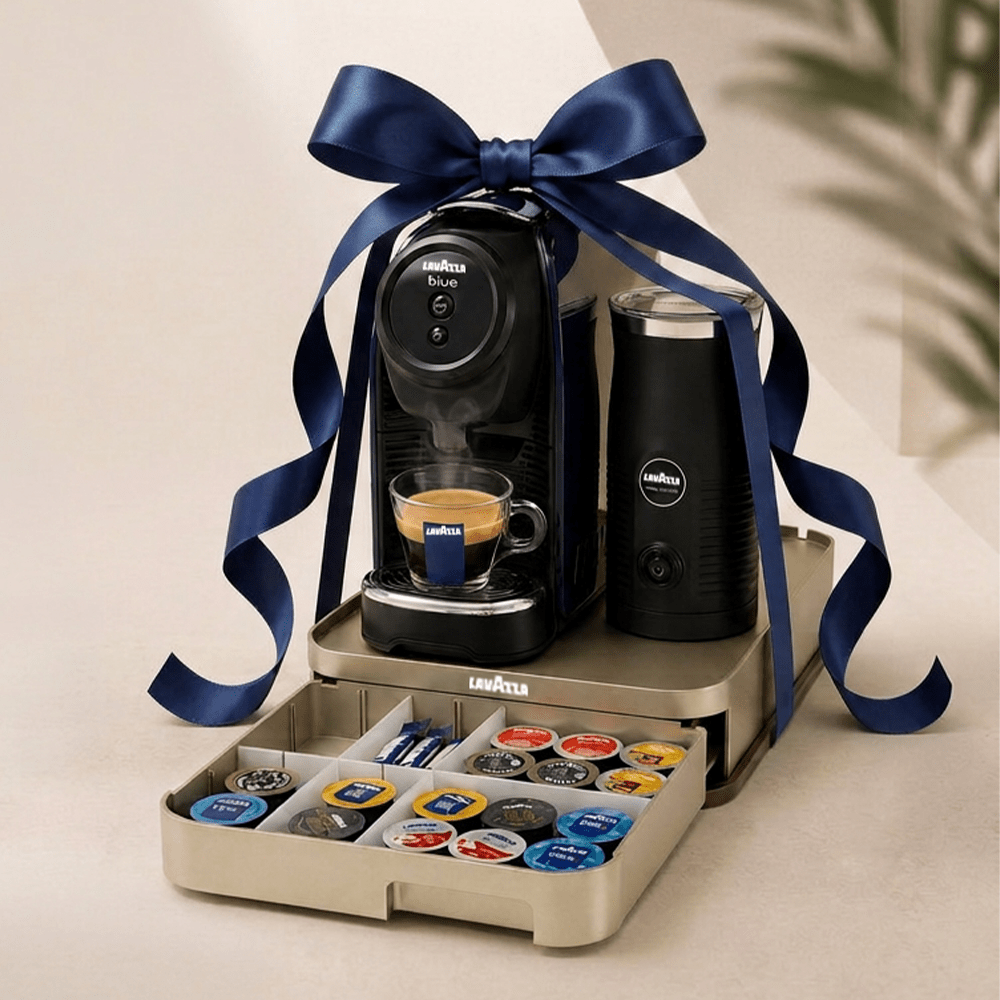 Lavazza Classy Mini LB300 Coffee Bundle – Espresso Machine, Milk Frother & Capsule Tray | Save AED 400 - EuroCoffee