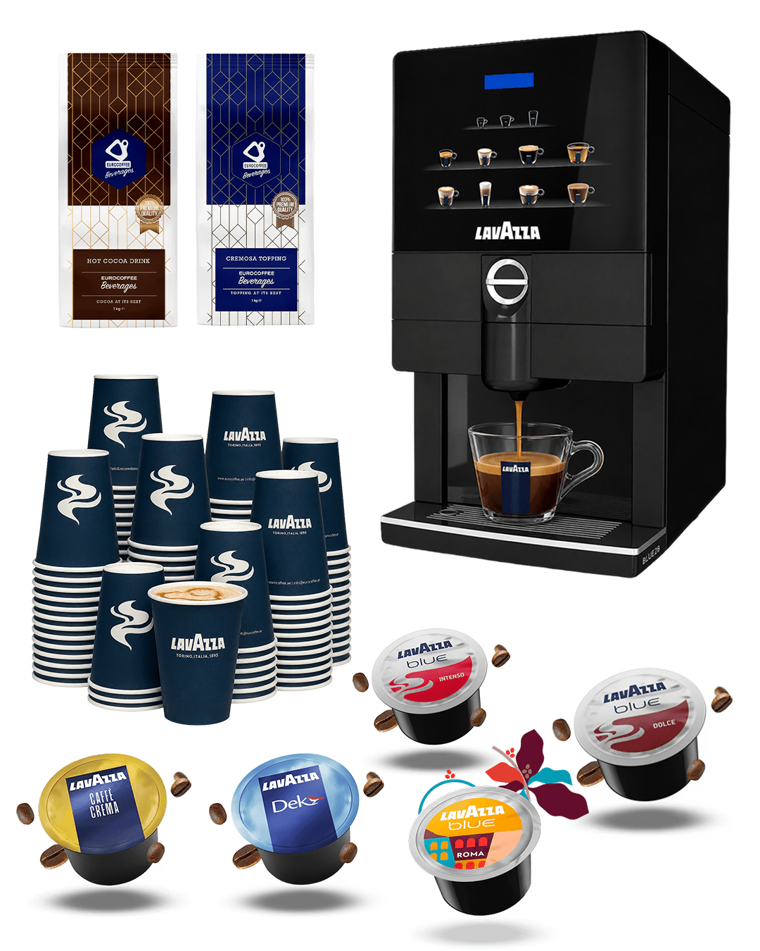 Lavazza LB 2600 Machine + 8 Drinks Bundle - EuroCoffee