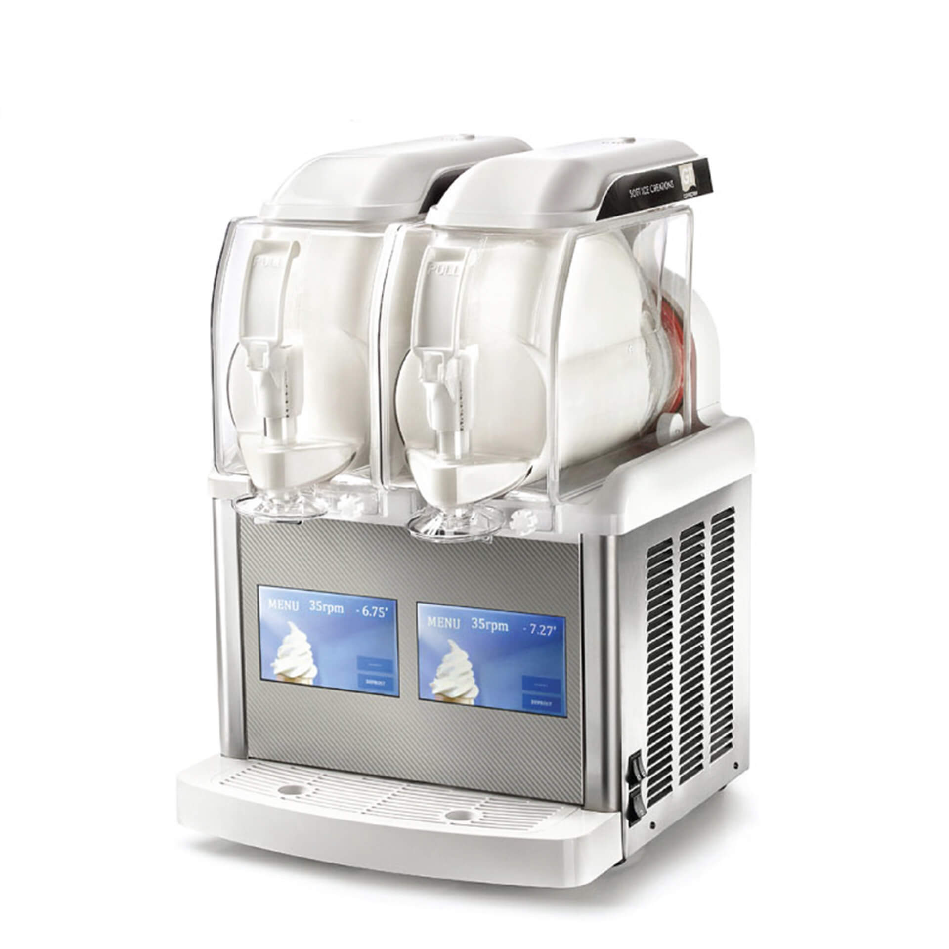 Frozen granita, creams and soft - ice cream dispenser with 2 bowls and touch screen - EuroCoffee