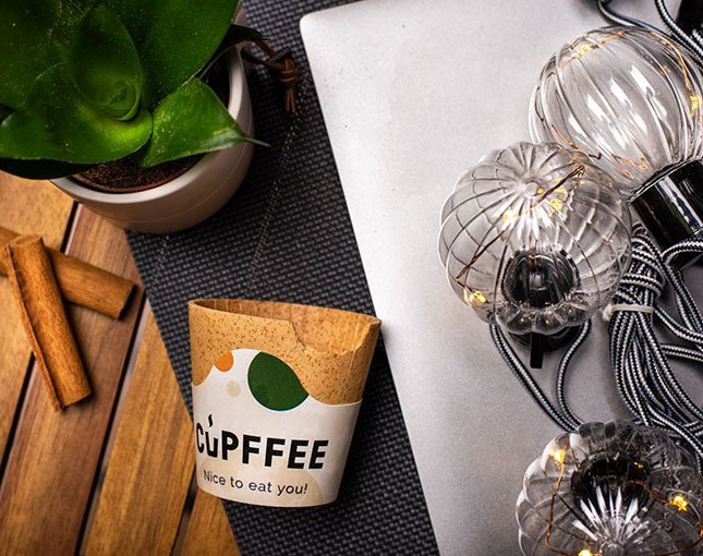 Cupffee - The Cup You Can Eat with Your Coffee! (220ml Box of 240 pcs) - EuroCoffee