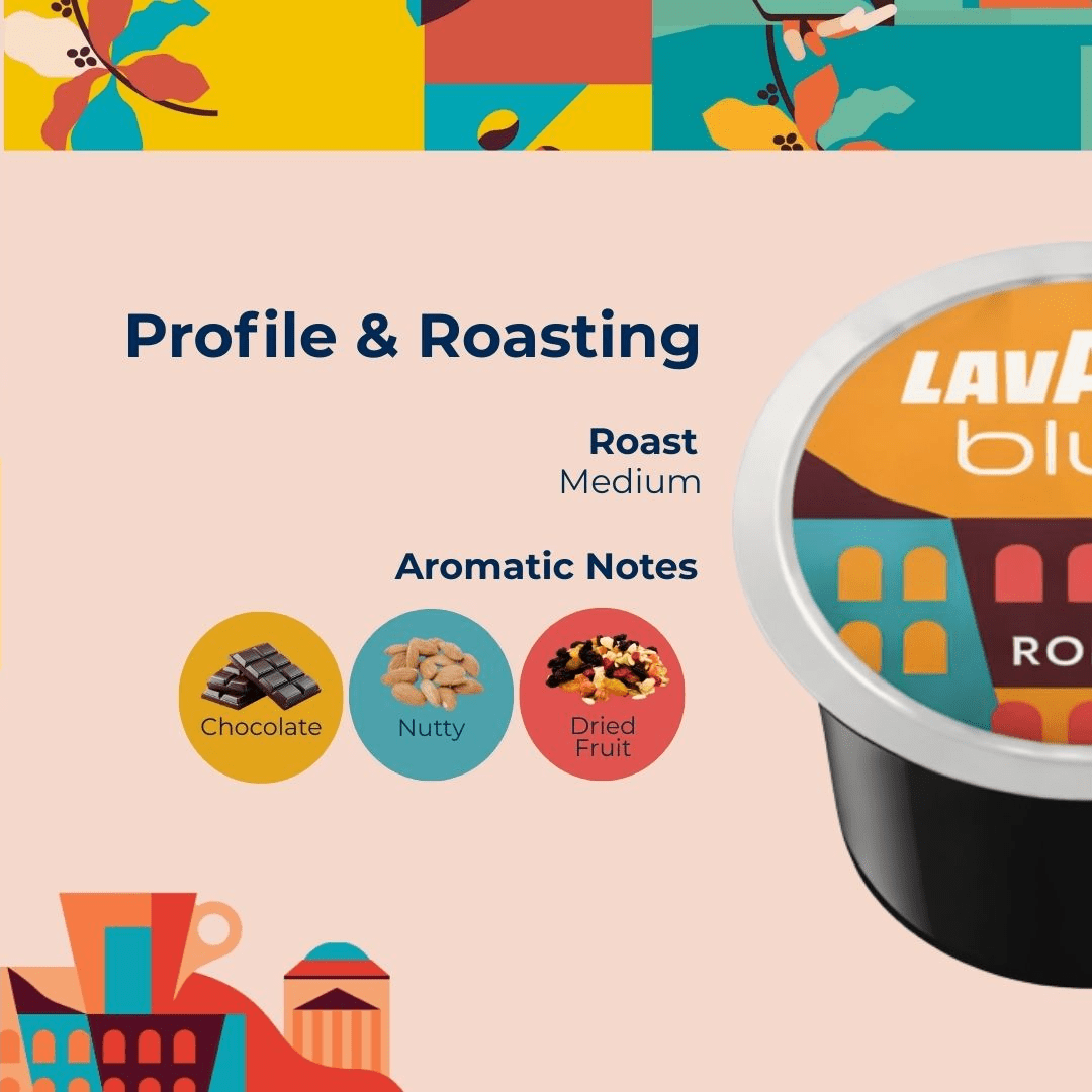 Lavazza Blue Roma Single Coffee Capsules - EuroCoffee