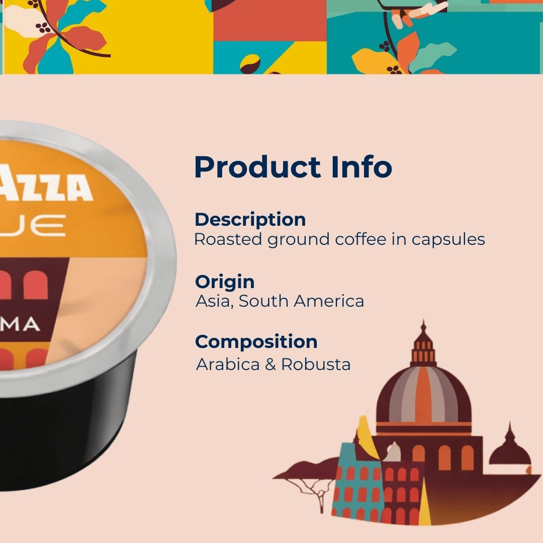 Lavazza Blue Roma Single Coffee Capsules - EuroCoffee