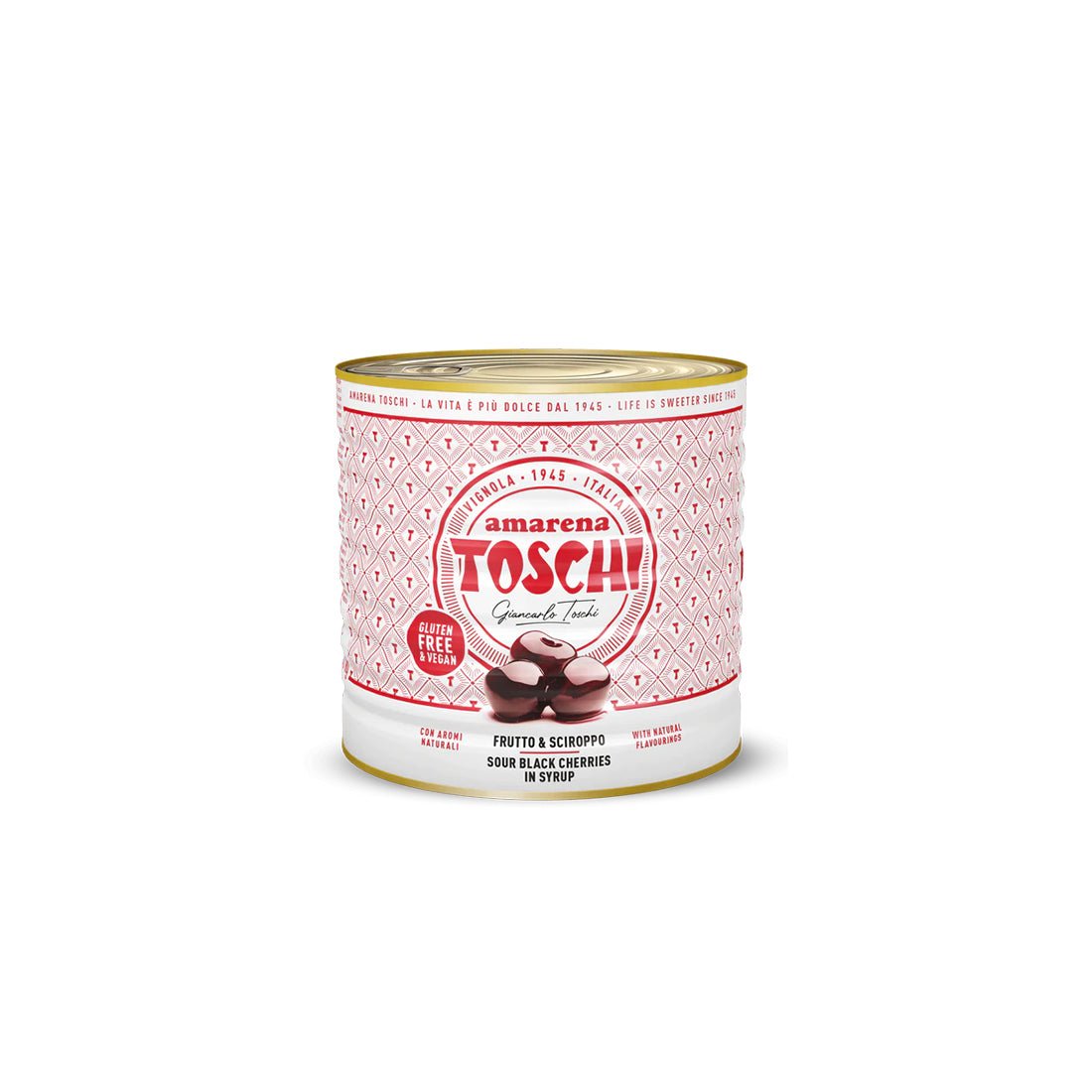 TOSCHI Amarena Sour Cherries in Syrup Topping 2.75kg - EuroCoffee
