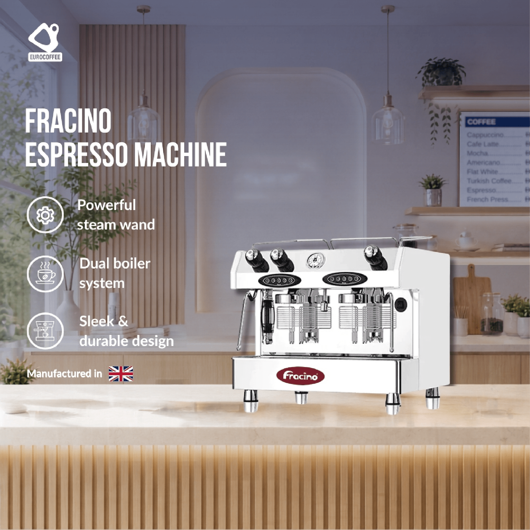Fracino Two Group Espresso Machine Bundle - EuroCoffee