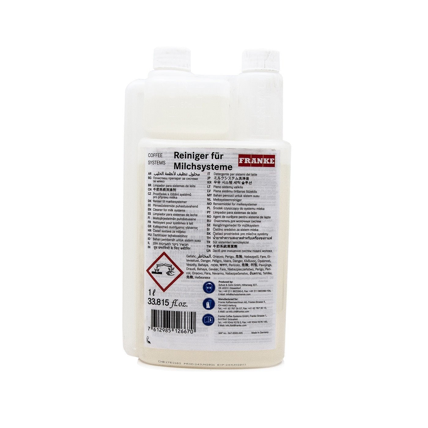 FRANKE Milk System Cleaning Agent (Bottle) ROW - EuroCoffee