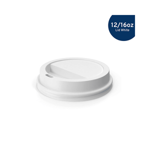 Lavazza 12/16oz Lid White (Box of 1000) - EuroCoffee