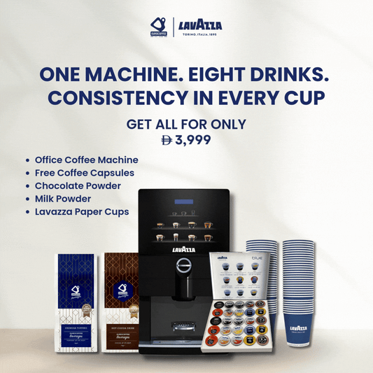 Lavazza Coffee Machine with 8 premium drinks - Bundle Offer