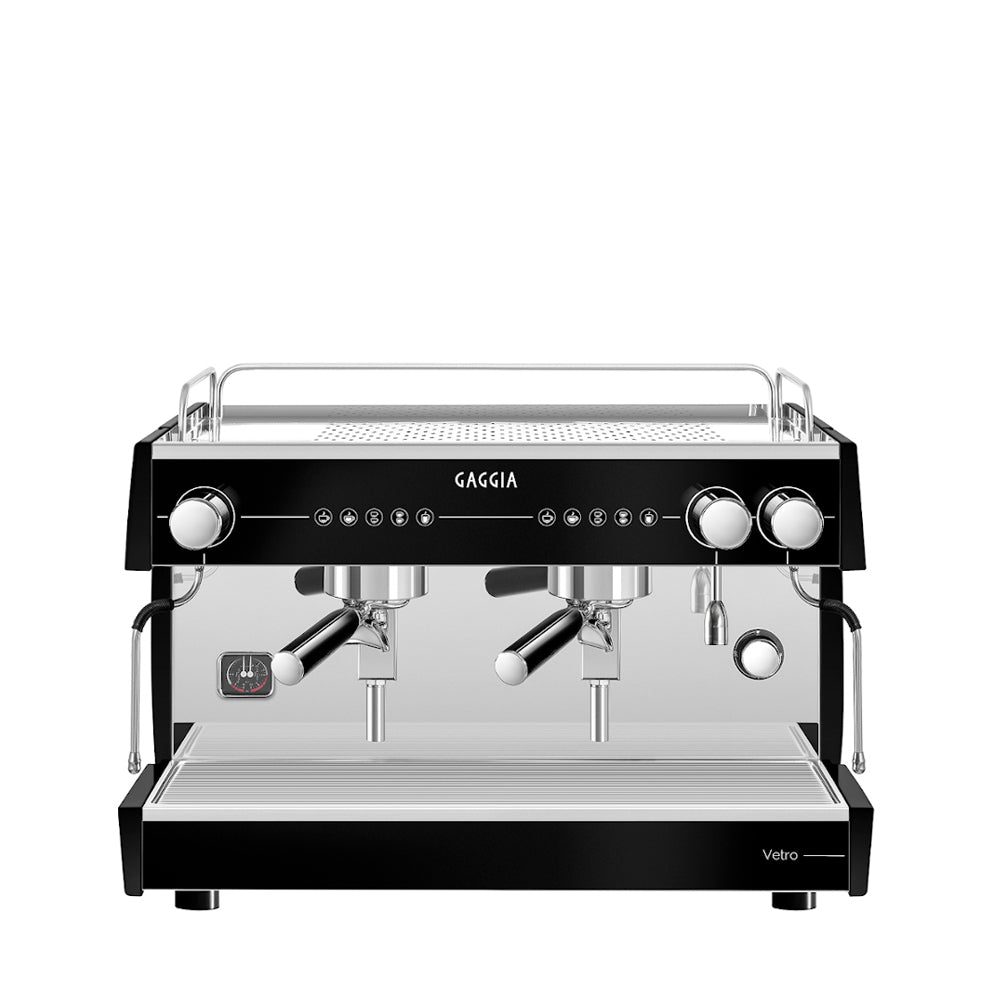 Gaggia Vetro 2 Group Standard Black Espresso Machine - EuroCoffee