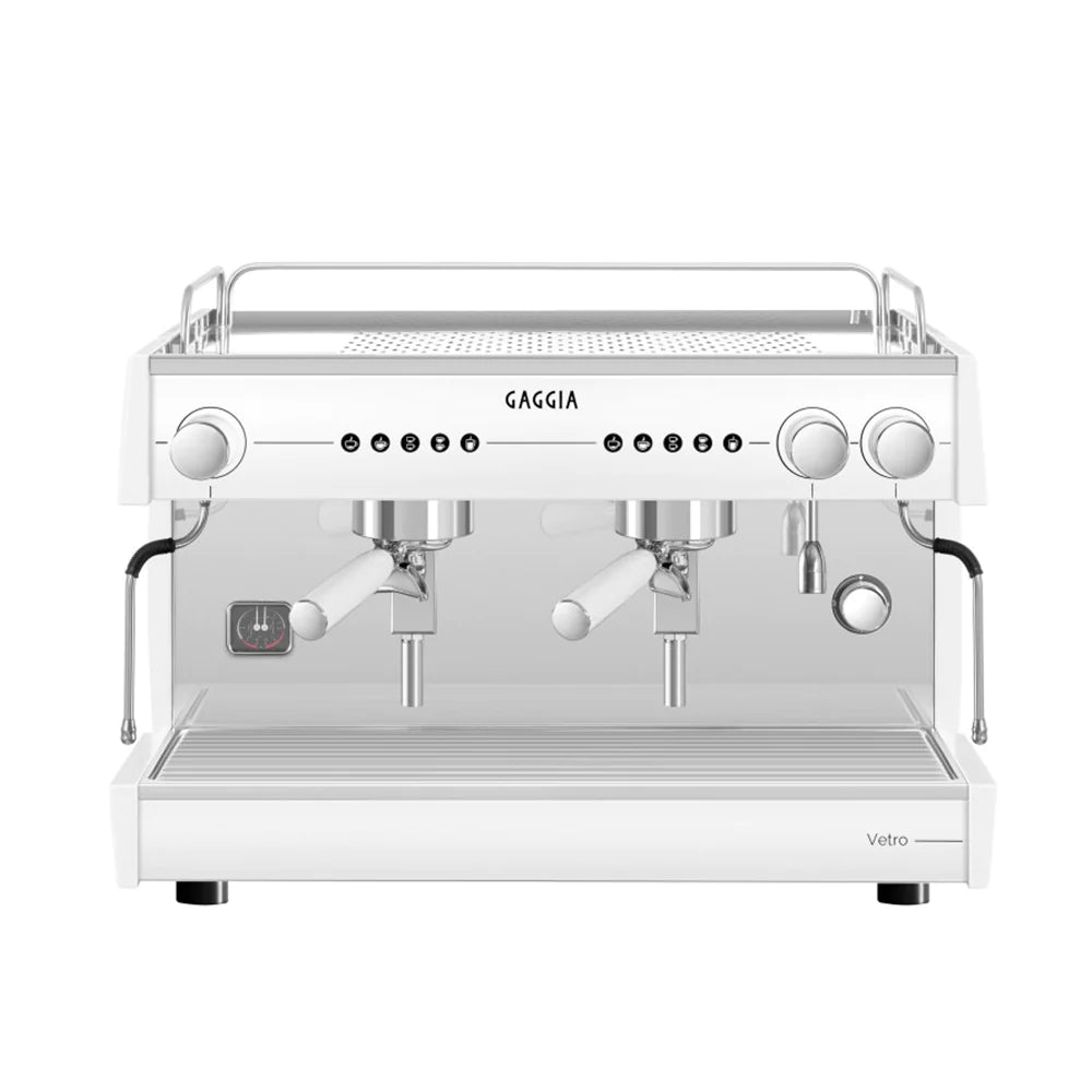 Gaggia Vetro 2 Group White Espresso Machine (Tall Cup) - EuroCoffee