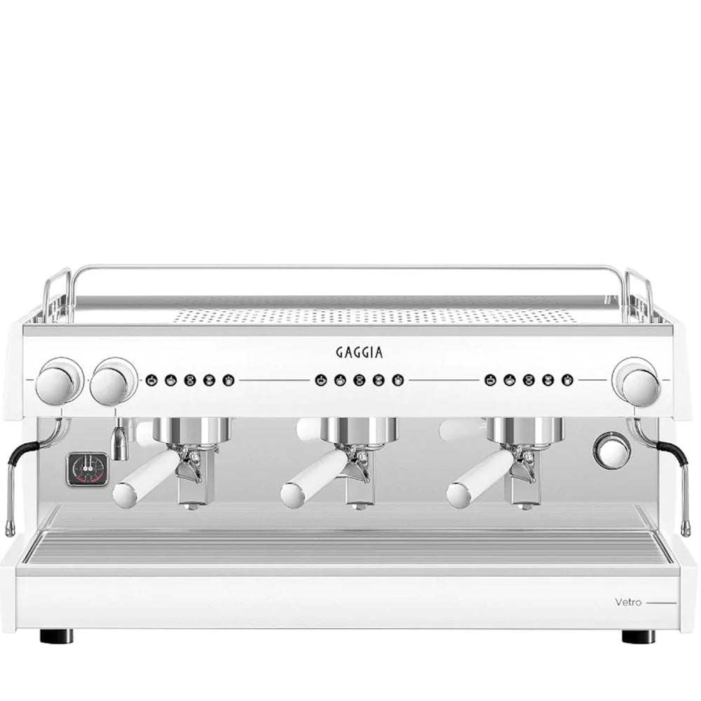 Gaggia Vetro 3 Group Standard White Espresso Machine - EuroCoffee