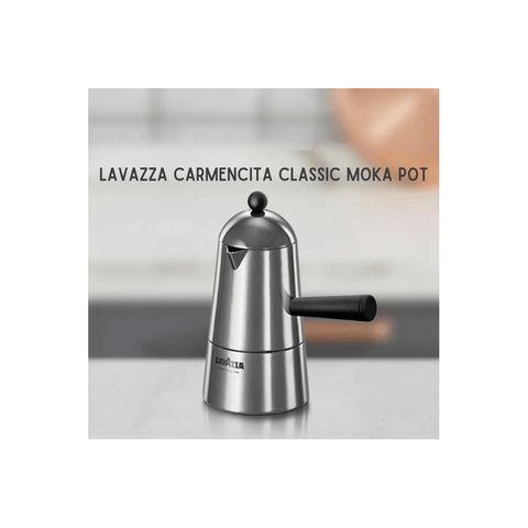 Carmencita Classic Moka Pot + Free Espresso Italiano 100% Arabica Ground Coffee