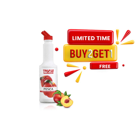 TOSCHI Peach, Acrobatic Fruit Syrup (3 Bottles for the price of 2)